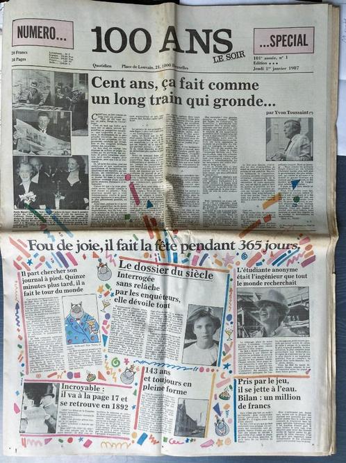 Le Soir, Centenary Collector's Issue, Verzamelen, Tijdschriften, Kranten en Knipsels, Krant, 1980 tot heden, Ophalen