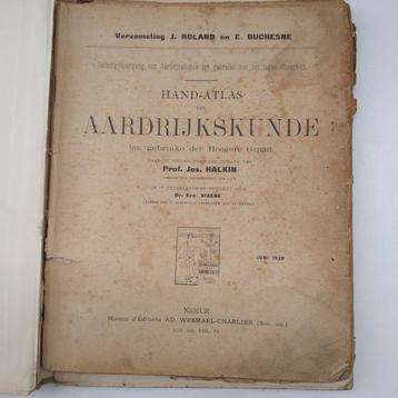Antieke hand- atlas. Verzameling J. Roland anno 1920.