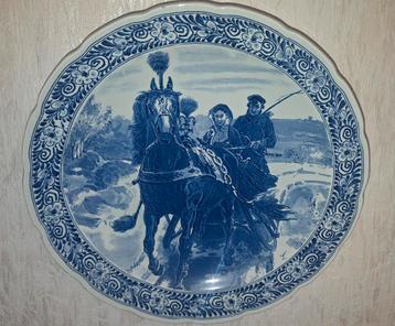 vintage Delfts blauw bord van Boch voor Royal Sphinx.  beschikbaar voor biedingen