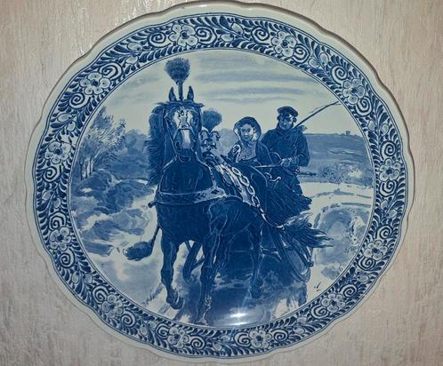 vintage Delfts blauw bord van Boch voor Royal Sphinx. , Antiek en Kunst, Antiek | Wandborden en Tegels, Ophalen of Verzenden