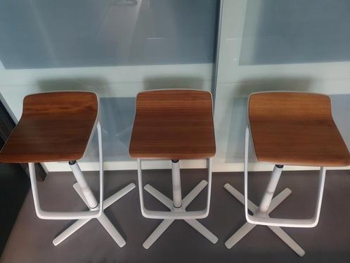 ***3x Interstuhl KINETIC design barkrukken***, Huis en Inrichting, Barkrukken, Zo goed als nieuw, 60 tot 90 cm, Hout, Metaal, 3 krukken