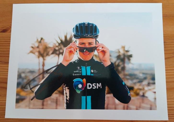 Gesigneerde foto van Tiesj Benoot., Sport en Fitness, Wielrennen, Nieuw, Verzenden