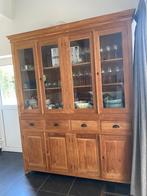 Vitrinekast Massief Teak, Huis en Inrichting, Kasten | Vitrinekasten, Ophalen, Gebruikt, 200 cm of meer, 150 tot 200 cm