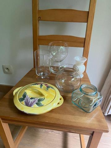 Glass & Marble Vases + Mini Casserole Dish – €5 for All beschikbaar voor biedingen