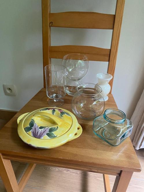 Glass & Marble Vases + Mini Casserole Dish – €5 for All, Huis en Inrichting, Woonaccessoires | Vazen, Zo goed als nieuw, Ophalen