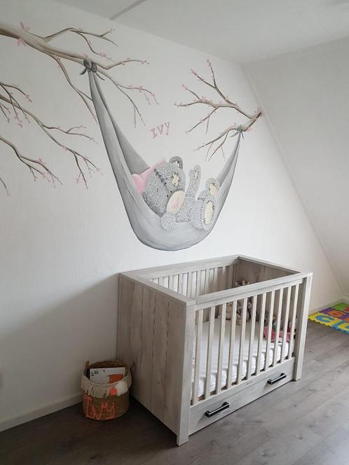 Kidsmill Sem Nautic Grijs Ledikant / Babybed Incl. Matras, Kinderen en Baby's, Babywiegjes en Ledikanten, Zo goed als nieuw, Ledikant
