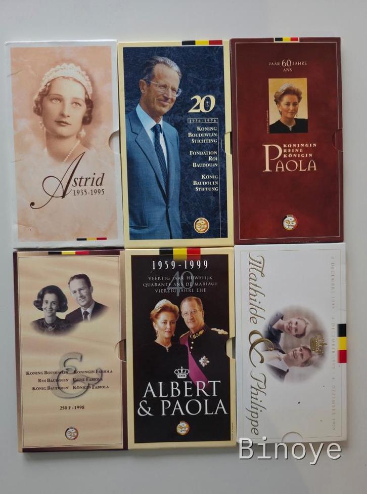 Belgische proefset van 250 frank zilver — 1995—1999, Postzegels en Munten, Munten | België, Setje, Zilver, Zilver, Ophalen of Verzenden