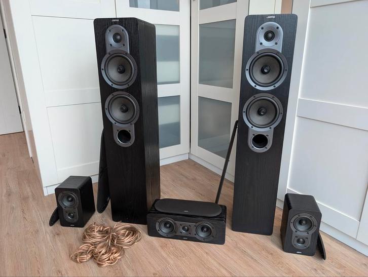 Jamo S 426 HCS 3, 5.0, zwart, totaal +500Watt, goede staat!, Audio, Tv en Foto, Luidsprekerboxen, Zo goed als nieuw, Surroundset zonder subwoofer