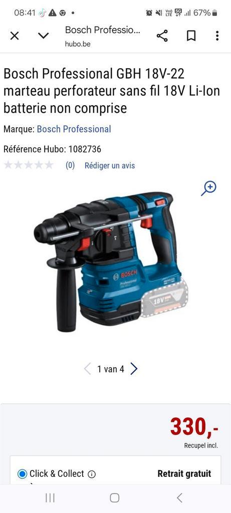 Bosch GBH 18V-22 met opbergkoffer L-BOXX- Nieuw, Doe-het-zelf en Bouw, Gereedschap | Boormachines, Nieuw, Boor- en Schroefmachine