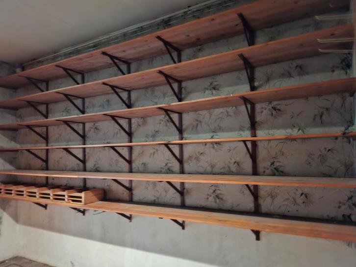 SPOEDPRIJS!Veel stevige wandrekken/wandplanken/houten rekken, Doe-het-zelf en Bouw, Hout en Planken, Gebruikt, Plank, Ophalen