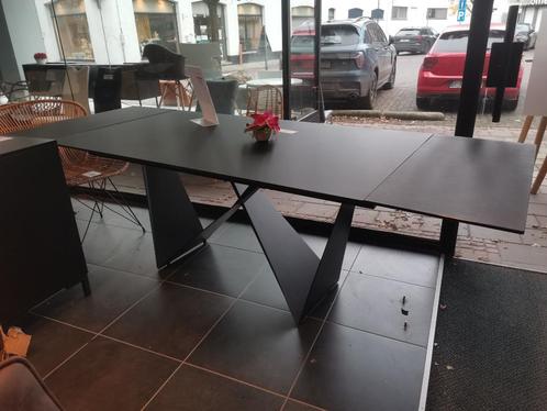 Design tafel expomodel, Huis en Inrichting, Tafels | Eettafels, Zo goed als nieuw, Vijf personen of meer, Rechthoekig, Glas, Metaal