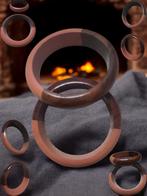 Set 2x armbanden hout, Handtassen en Accessoires, Armbanden, Verzenden, Zo goed als nieuw, Bruin, Hout