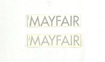Mini MAYFAIR stickers zilver.   beschikbaar voor biedingen