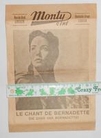 Cinema folder Ciné Monty Leuven 18 april 1947 - Bernadette, Verzamelen, Posters, A4 of kleiner, Ophalen of Verzenden, Film en Tv