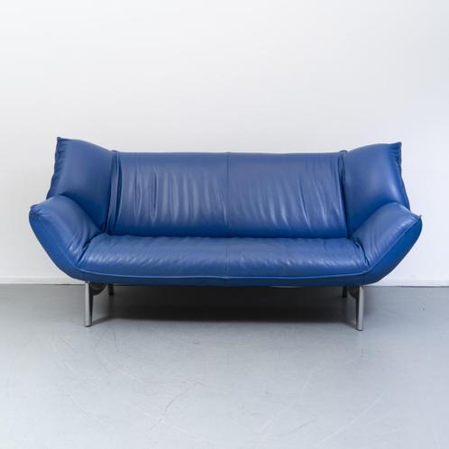 1x Leolux Tango 3 zits bank Blauw leder 203-223 cm, Huis en Inrichting, Woonaccessoires | Overige