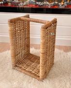 Corbeille à bois pour cheminée en rotin, Enlèvement ou Envoi, Comme neuf, Bois, Panier