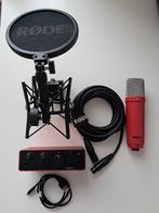Rode NT1 Signature Red + Focusrite Scarlett 2i2 | set, Muziek en Instrumenten, Ophalen, -, -, Zo goed als nieuw