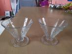 Nieuw - Set van 2 glazen ijs-/fruitbekers, Ophalen, Nieuw, Glas
