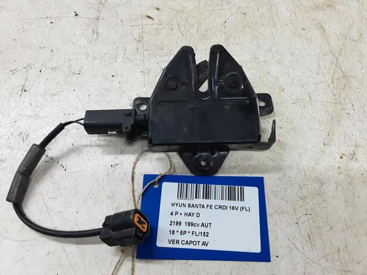 SERRURE CAPOT Hyundai Santa Fe III (DM) (01-2012/02-2018), Autos : Pièces & Accessoires, Carrosserie & Tôlerie, Hyundai, Utilisé