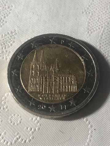 Gebruikte Duitse G 2 euro herdenkingsmunt 2011. beschikbaar voor biedingen