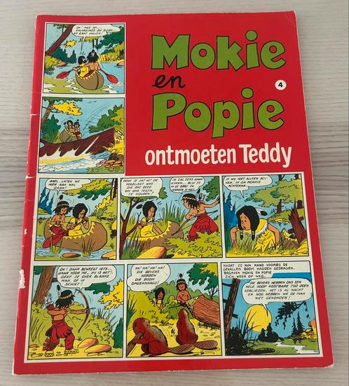 Strip Mokie en Popie ontmoeten Teddy, Boeken, Stripverhalen, Ophalen of Verzenden