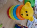 Grote Kleuren Ringpiramide met beertjes hoofd, Enfants & Bébés, Jouets | Éducatifs & Créatifs, Comme neuf, Enlèvement ou Envoi