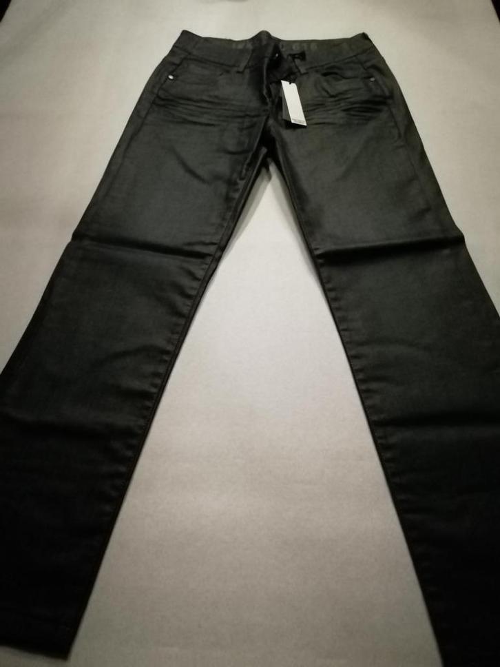 Toffe broek dames IKKS denim, zwart blinkend, NIEUW, Kleding | Dames, Broeken en Pantalons, Nieuw, Maat 42/44 (L), Zwart, Lang