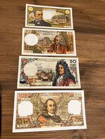 4 prachtige franse francs - 1962-1979 Issue beschikbaar voor biedingen