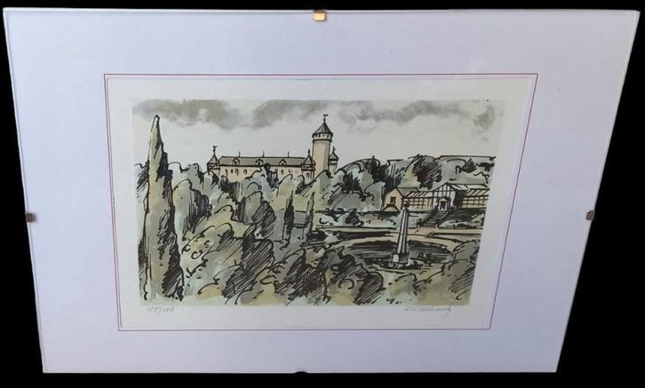 Vladimir Cidlinsky "kleurlitho" nr 158/200., Antiek en Kunst, Kunst | Litho's en Zeefdrukken, Ophalen of Verzenden