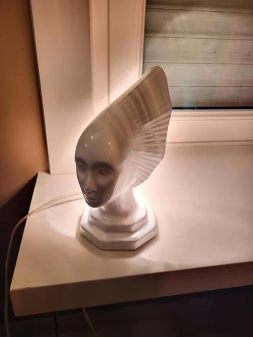 Vintage tafellamp rene lalique stijl design Hubert olivier, Huis en Inrichting, Lampen | Tafellampen, Ophalen