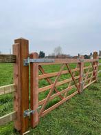 Houten Weidepoorten in hardhout of Grenenhout. 'Op Voorraad', Dieren en Toebehoren, Stalling en Weidegang, Stalling, 2 of 3 paarden of pony's