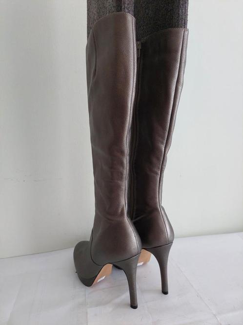 111C* SAN MARINA sexy bronzen leren laarzen (38), Kleding | Dames, Schoenen, Zo goed als nieuw, Hoge laarzen, Overige kleuren
