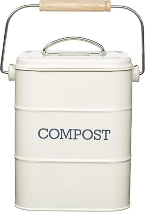 3 liter roestvrijstalen compostemmer | CREME | Nieuw, Huis en Inrichting, Woonaccessoires | Prullenbakken, Nieuw, Metaal, Minder dan 50 cm