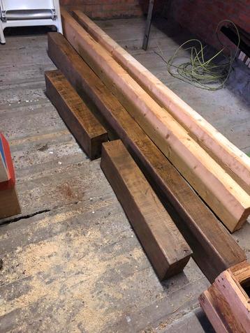 Eiken balk 233cm + 2x 75cm beschikbaar voor biedingen