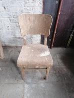 Oude massief houten werkplaatsstoel, Antiek en Kunst, Ophalen