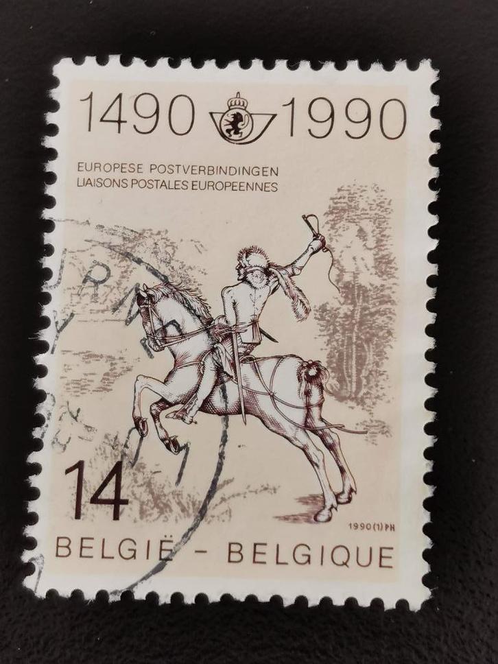 Belgie 1990 - kunst - Albrecht Dürer - ruiter te paard, Postzegels en Munten, Postzegels | Europa | België, Gestempeld, Kunst