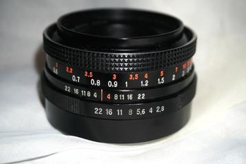 AUS JENA DDR 50 mm 2.8 M42 mount + adapterring mogelijk, Audio, Tv en Foto, Ophalen of Verzenden, Gebruikt, Spiegelreflex, Overige Merken