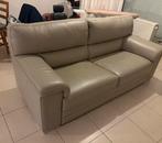 Lederen 2-zits bank – Schadevrij & zeer nette staat, Huis en Inrichting, Ophalen, Zo goed als nieuw, Leer