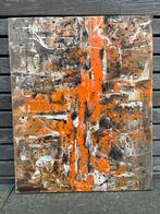Nieuw abstract schilderij met oranje toets Mk Art, Ophalen of Verzenden