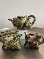 Uniek Frans majolica thee- of koffie servies, 60s, Huis en Inrichting, Keuken | Servies, Ophalen of Verzenden, Keramiek