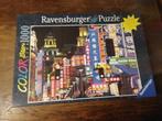 Puzzel Ravensburger 1000 stukjes Lichtreclame in Shanghai, 500 à 1500 pièces, Puzzle, Utilisé, Enlèvement ou Envoi