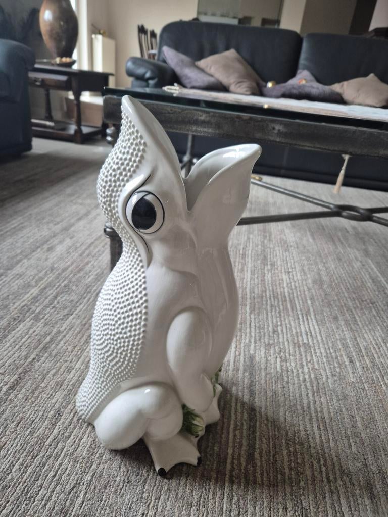 Prachtige vintage kikker keramiek paraplubak italie, Antiek en Kunst, Ophalen