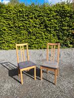 Lot de 2 chaises en vois avec coussin bleu, Maison & Meubles, Bois, Utilisé, Deux