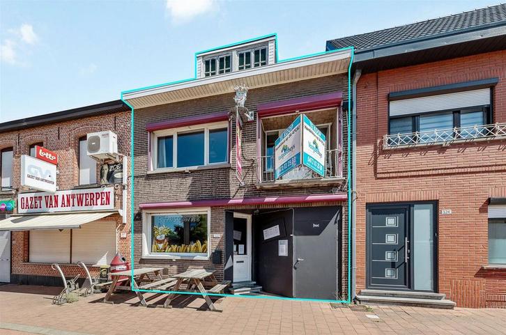 HANDELSHUIS / GOED DRAAIENDE FRITUUR MET WOONST OP 3A 47CA!, Immo, Huizen en Appartementen te koop, Provincie Antwerpen, 200 tot 500 m²