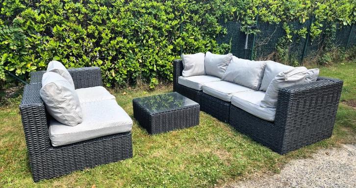 Salon extérieur complet BRISTOL, Huis en Inrichting, Tafels | Salontafels, Zo goed als nieuw, 50 tot 75 cm, 150 tot 200 cm, 150 tot 200 cm