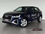 Audi Q2 1.5TFSI S-LINE-1ERPRO-COCKPIT-CUIR-CAMERA-PDC-TVA, Auto's, Automaat, 4 cilinders, Blauw, Leder