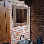 spiegel in eiken kader, Antiek en Kunst, Ophalen