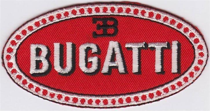 Bugatti stoffen opstrijk patch embleem, Collections, Marques automobiles, Motos & Formules 1, Neuf, Envoi
