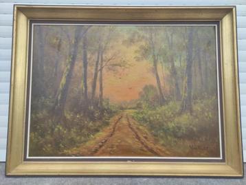 Huile sur toile chemin signe Louis van lint beschikbaar voor biedingen