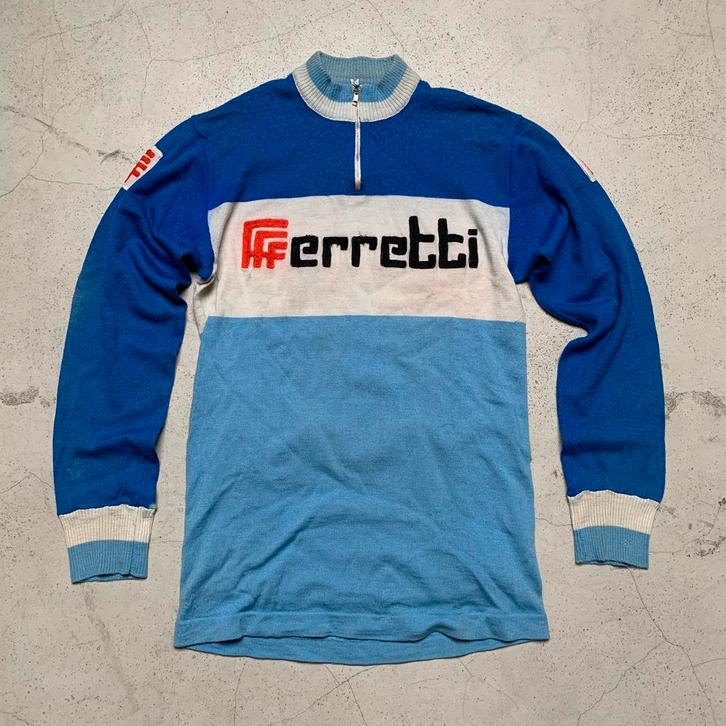 Ferretti 1969/71 koerstrui wielertrui, Fietsen en Brommers, Fietsaccessoires | Fietskleding, Ophalen of Verzenden